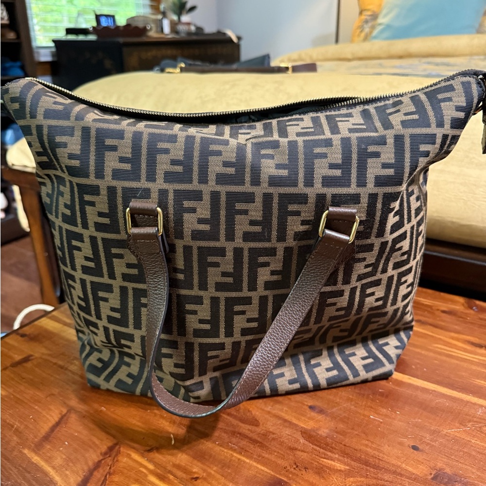 Fendi Monogram Brown and Black Handbag/Tote